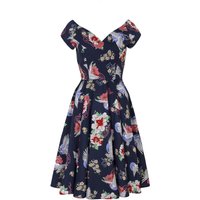 Hell Bunny - Rockabilly Kleid knielang - Misa Midi Dress - XS bis 3XL - für Damen - Größe XS - multicolor von hell bunny