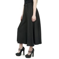 Hell Bunny - Rockabilly Stoffhose - Murphy Culottes - XS bis 4XL - für Damen - Größe M - schwarz von hell bunny