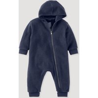 hessnatur Baby Softfleece Overall Regular aus Bio-Baumwolle - blau - Größe 62/68 von hessnatur