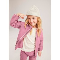 hessnatur Baby Wollfleece Jacke Regular aus Bio-Merinowolle mit Bio-Baumwolle - rosa - Größe 98/104 von hessnatur