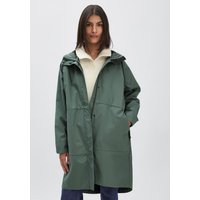 hessnatur Damen Allwetter Parka NATURE SHELL Relaxed aus Bio-Baumwolle - grün - Größe M von hessnatur