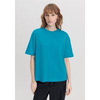 hessnatur Damen Heavy Shirt Oversize aus Bio-Baumwolle - blau - Größe 36 von hessnatur