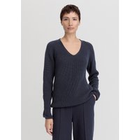 hessnatur Damen Pullover Regular aus Bio-Baumwolle - blau - Größe 36 von hessnatur