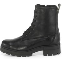 hessnatur Damen Schnürstiefelette im Worker-Style - schwarz - Größe 37 von hessnatur