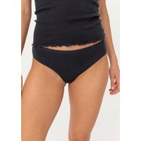 hessnatur Damen Slip Regular Cut 2er-Set PURE NATURE aus Bio-Baumwolle - schwarz - Größe 36 von hessnatur