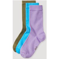 hessnatur Damen-Socken im 3er-Pack aus Bio-Baumwolle - blau - Größe 41-43 von hessnatur