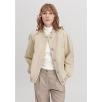 hessnatur Damen Wolljacke Relaxed aus Bio-Merinowolle - natur - Größe 40 von hessnatur