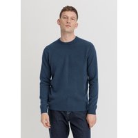 hessnatur Herren Pullover Regular aus Bio-Merinowolle mit Kaschmir - blau - Größe 48 von hessnatur