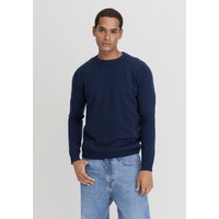 hessnatur Herren Pullover Regular aus Bio-Merinowolle mit Kaschmir - blau - Größe 50 von hessnatur