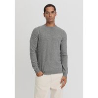 hessnatur Herren Pullover Regular aus Bio-Merinowolle mit Kaschmir - grau - Größe 52 von hessnatur