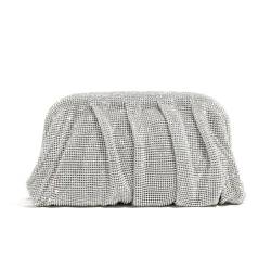 hgnxa Damen-Geldbörse, Party, Hochzeit, Clutches für Damen, Mädchen, Cocktail-Umhängetasche, silber von hgnxa