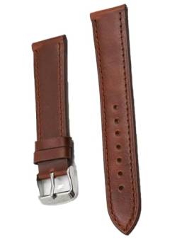 honyeuk Retro-Uhrenarmband aus Leder für Herren-Uhrenzubehör(Red brown,18mm) von honyeuk