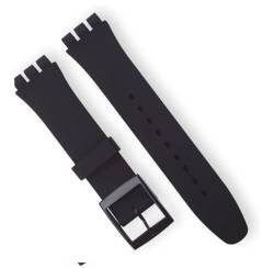 honyeuk Silikonarmband für Swatch-Uhrenarmband-Ersatzband(Black,19mm) von honyeuk