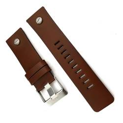 hoosouk Leder Flache Retro Armband Gürtel Für DZ DZ4343 DZ4383 Alten Stil Mann Mode Armband Armbänder(Brown screw 1,26mm) von hoosouk