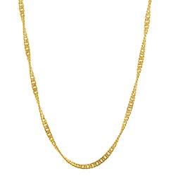 1,0 mm 50 cm 585-14 Karat Gold Halskette Singapurkette massiv Gold hochwertige Goldkette 1 g von hoplo holzenplotz