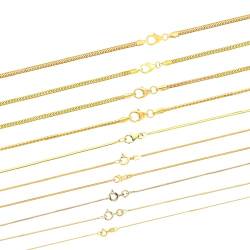 hoplo holzenplotz Edle Massive Goldkette Schlangenkette rund Halskette 750-18 Karat Gold, Breite:1.2 mm, Länge:42 cm von hoplo holzenplotz