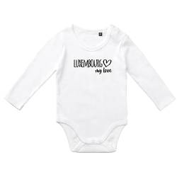 huuraa Baby Body Luxembourg my love Unisex Babybody Größe 74 White für alle die Luxemburg lieben Geschenk Idee für Neugeborene und Kleinkinder von huuraa