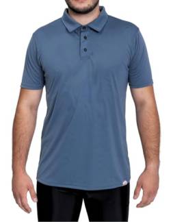 iQ-UV Herren Polo Shirt nachhaltig Extra Cool brrr-Technologie iQ-Company (DE/NL/SE/PL, Alphanumerisch, XL, Regular, Regular, Blau) von iQ-UV