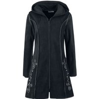 Innocent - Mittelalter Kapuzenjacke - Embroidered Fleece Hood - S bis 4XL - für Damen - Größe XXL - schwarz von innocent