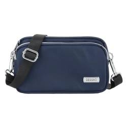 irisaa Umhängetasche Handytasche für Damen&Herren, kleine Schultertasche Crossbody mit vielen Fächern, Querformat, DKB Farbe:Navy von irisaa