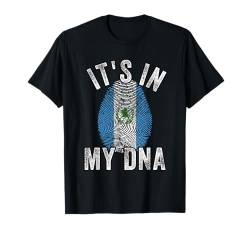 Lustig, es ist in meiner DNA, Fingerabdruck, Flagge von Guatemala T-Shirt von it's in my DNA Guatemala flag Fingerprint