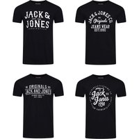 Jack & Jones JJLINO Herren Rundhals T-Shirt Regular Fit 4er Pack von jack & jones