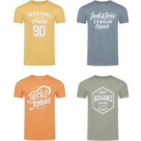 Jack & Jones JJLINO Herren Rundhals T-Shirt Regular Fit 4er Pack von jack & jones