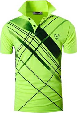 jeansian LSL195 Herren-Polo-Shirt für Sport im Freien, schnell trocknend, kurzärmelig, Lsl226_greenyellow, XX-Large von jeansian