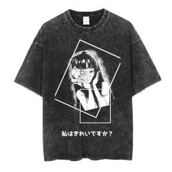 Junji Ito Collection T-Shirt Anime Tomie Short Sleeve Unisex Printed Casual Top Street Trend Retro T-Shirt Anime Fan Clothing... von jiminhope