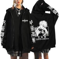 jiminhope Jujutsu Kaisen Winter Neuer Mantel Satoru Gojou Hoody Top Mit Reißverschluss Satoru Gojo Strickjacke Anime Gojo Satoru Anime Gojo Satoru Mantel Gojo Muster Hoodies von jiminhope