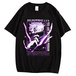 jiminhope Unisex Anime Jujutsu Kaisen T-Shirt Anime Fushiguro Megumi Bedrucktes Cosplay Kurzarm Gojo Satoru Sommer Loose Top T-Shirt von jiminhope