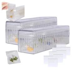 Transparente Aufbewahrungsbox für Schmuck aus Acryl, mit 20 tragbaren, Reise-Schmuck-Organizer, Schmuck-Organizer und -Aufbewahrung, transparenter Halter für Ringe, Ohrringe, Halsketten（Box+20 Beutel） von jinzha