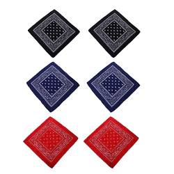 6st Haarbandana Hip-hop-bandanas Quadratisches Kopftuch Damen Stirnbänder Kopftuch Tanzen Mode-haarwickel Haarschal Einstecktücher Für Herren Hiphop-tuch Paisley Draussen Kind von jojofuny