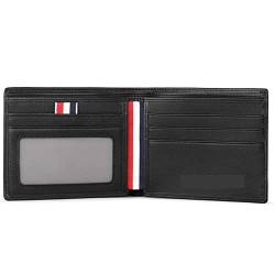jonam Geldbörse für Damen Soft Men Wallet Ultra Slim Credit Card Holder Genuine Leather Multi Card Case Purse Business Portable Wallet (Color : Black) von jonam