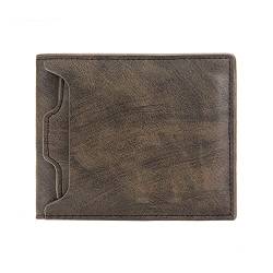 jonam Herren-Geldbörsen Men's Wallet New Short Style Fashion Casual Large-Capacity Multi-Card Slot Draw Card Wallet Card Holder(Color:Deep Coffee) von jonam