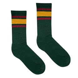 kabak Sportsocken Wadenlang Frottee 80er Retro Style Aerobic Laufen Yoga Unisex Farben Elastisches Bündchen Atmungsaktiv, Grün 42-46 EU von kabak