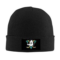 kenwozi Mighty Ducks Strickmütze mit Primär-Logo, Unisex, Schwarz, Schwarz , Einheitsgröße von kenwozi