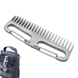 Outdoor Carabiner Keychain Comb | Outdoor Carabiner Keychain Comb | Anti Static Design Outdoor Comb | Ideal for Camping, Hiking and Travel, Durable Stainless Steel Design with Convenient von kivrimlarv