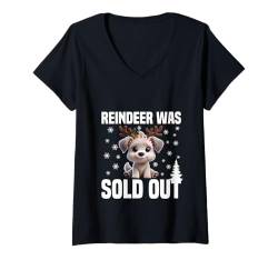 Damen Reindeer was sold out T-Shirt mit V-Ausschnitt von klamottn