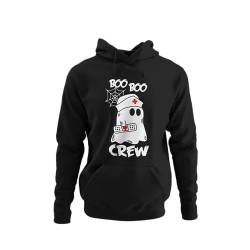 knut Fashion & Streetwear Boo Boo Crew Geister Halloween Hoodie Unisex Kapuzenpullover passend für Mann und Frau Herren Pullover niedlicher Geist Frontprint Fasching Outfit große Größen XS - XXXXXL von knut Fashion & Streetwear