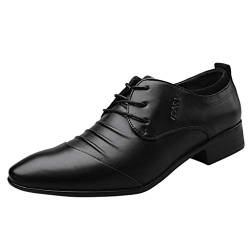 koperras Schuhe Herren 50 Freizeitschuhe Anzug Herren Schuhe Spitze Lederschuh Business Herren Lederschuhe Garten Schuhe Herren 43 (Black, 42) von koperras