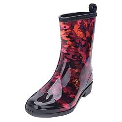 kosopse Damenschuhe X Ultra 3 Wasserregen Damen-Rutsch-Stiefel Mid Punk Boots Damenstiefel Schuhe Damen Sneaker Hoch (Red, 41) von kosopse