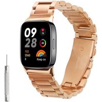 kwmobile Uhrenarmband Edelstahl Uhrenarmband für Xiaomi Redmi Watch 4 / Band 8 Pro, Ersatzarmband für Smartwatch - 14 - 22 cm Innenmaße von kwmobile