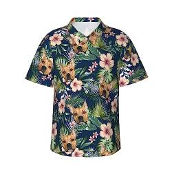 Personalisierte Hawaii-Hemd mit Gesicht benutzerdefinierte Tropische Hawaii-Hemd Sommer Strand Kurzarm Button Down Shirt für Männer von laveecat