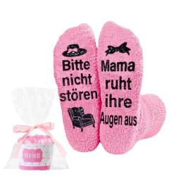 Lustige Socken Geschenke für Frauen Mama Geschenk Geburtstag Socken mit Spruch Bitte nicht stören Mama ruht ihre Augen aus Weihnachtsgeschenke Muttertagsgeschenk Lustige Geburtstagsgeschenk für Mama von lokxmve