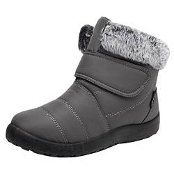 lozssnigzi schneestiefel-herren,Winterboots Damen Wasserdicht Schneeschuhe Gefüttert Thermostiefel Winter Winterboots Cozy Schneestiefel Schwarz Winterstiefel Herbst Outdoor Schneeboots Boots von lozssnigzi