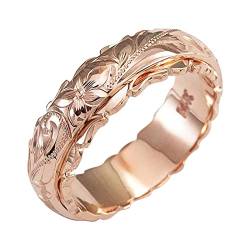 luoluoluo Damen Ring Aufgehängter Geschnitzter Rosenblütenring 925 Sterling Silber Antragsring Jubiläum Ehering Ringe Schmuck… von luoluoluo