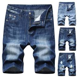 luoluoluo Freizeithose Kurze Hose Jeans Herren Herren Jeans Shorts Kurze Hose Men's Shorts Summer Chino Jeans Short Trousers Used Denim Comfortable Stretch Denim Shorts von luoluoluo