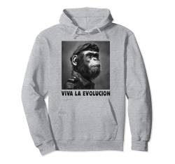 Viva La Evolucion, Revolution, Affe, Nerd Pullover Hoodie von lustige Evolution, Wissenschaft und Revolution