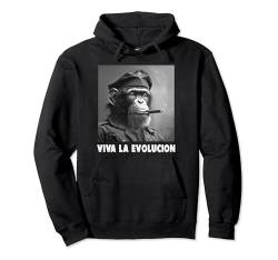 Viva La Evolucion, Revolution, Affe, Nerd Pullover Hoodie von lustige Evolution, Wissenschaft und Revolution